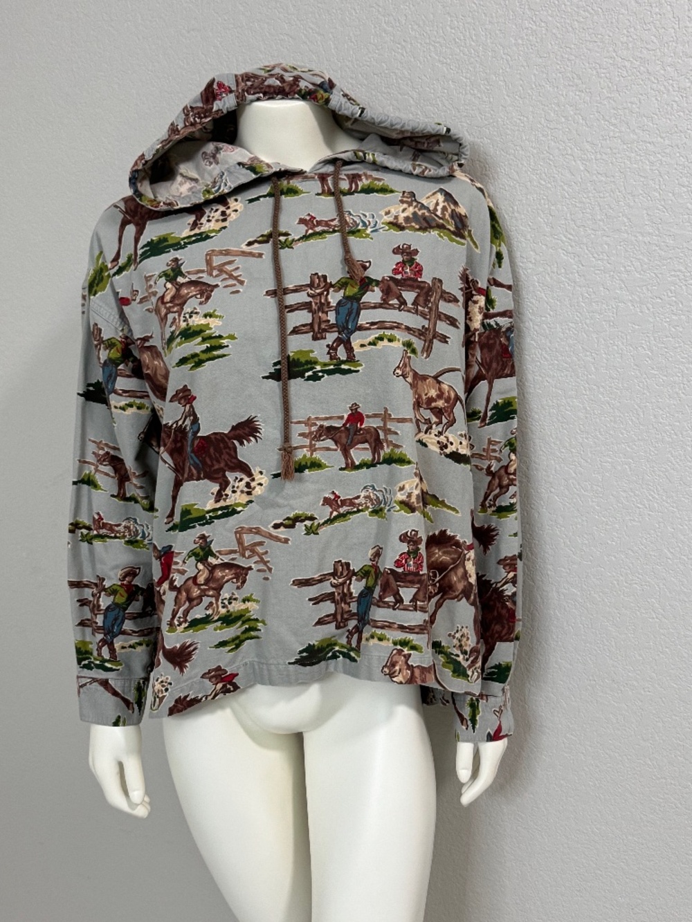 Espirit Nick & Nora 90s Western Pattern Hoodie